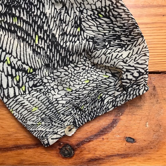 Daniel Rainn Black Yellow Beige Gathered Waist Dress, EUC, XS - Picture 16 of 16